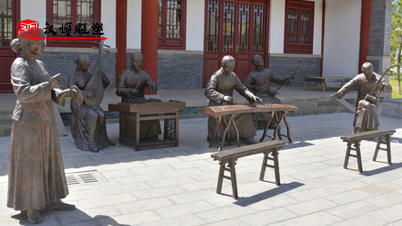 人物鑄銅雕塑_民俗文化雕像_景區銅雕定制_戶外大型雕像_商業街雕塑