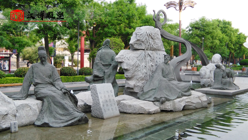 石雕像定制_大型石雕_人物雕塑_文財神雕像_范蠡雕塑
