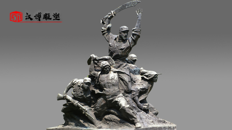 軍人石雕_大型石雕_人物雕像_雕像訂制_士兵雕像