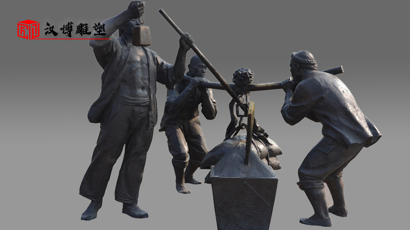 古代人物雕塑_古街雕像_鑄銅雕塑定制_戶外銅雕制作_民俗文化雕像