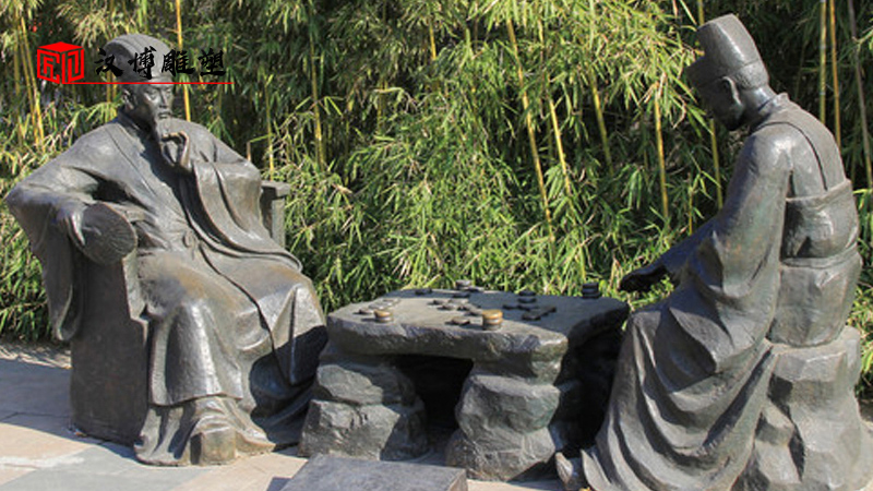 古代人物雕塑_古街雕像_鑄銅雕塑定制_戶外銅雕制作_民俗文化雕像