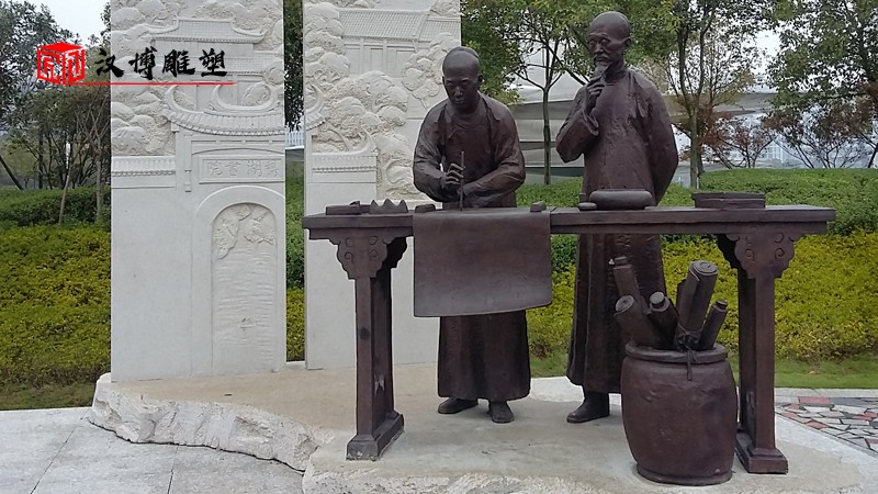 閱讀場景雕塑_人物雕像定制_校園雕塑_讀書雕像_學生雕像定制