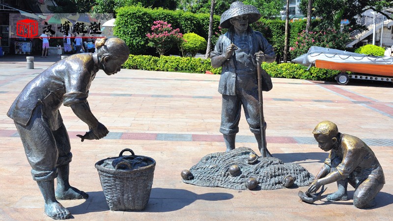 漁民雕塑_人物銅雕_大型雕塑_園林雕塑_雕像定制