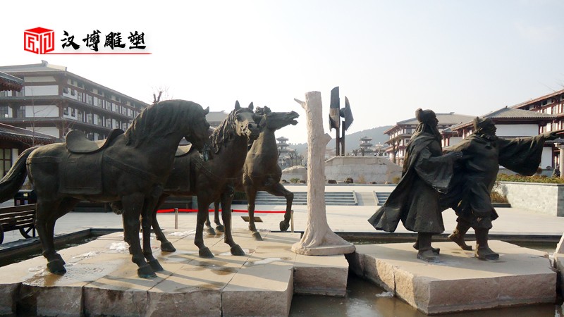 馬雕塑_銅馬雕像_鑄銅馬雕塑_大型雕塑定制_騎馬雕塑制作