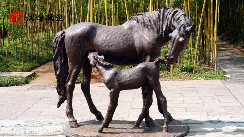 馬雕塑_銅馬雕像_鑄銅馬雕塑_大型雕塑定制_騎馬雕塑制作