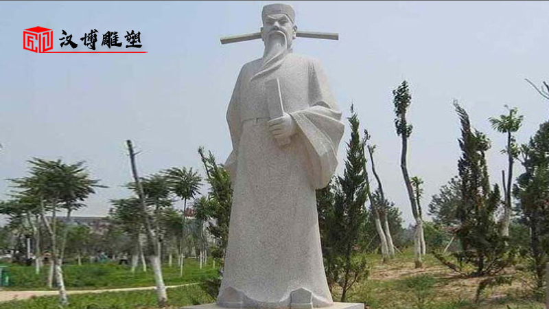 歷史名人雕塑_花崗巖石雕像定制_戶外大型石雕_園林景觀雕塑_人物石雕制作