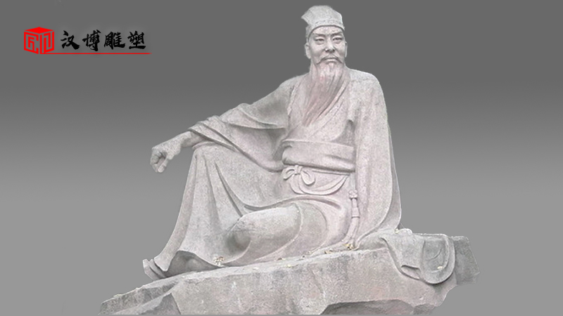 歷史名人雕塑_花崗巖石雕像定制_戶外大型石雕_園林景觀雕塑_人物石雕制作
