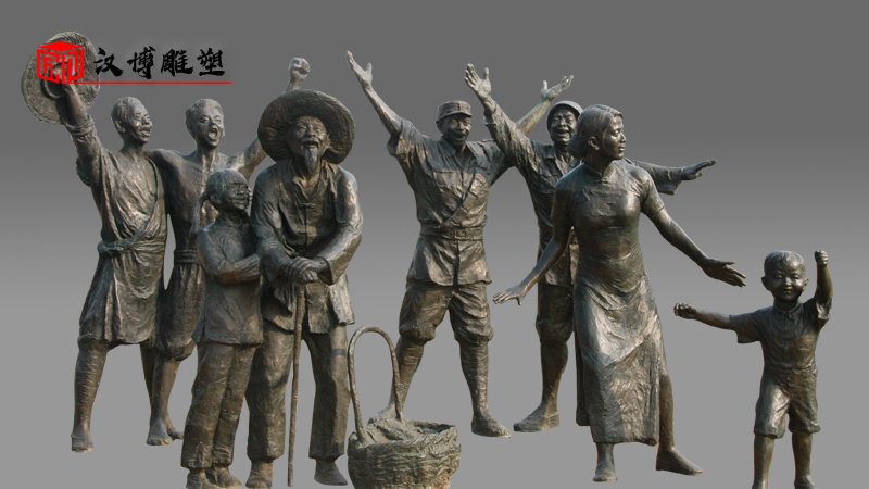 戰士人物雕像_大型景觀銅雕_戶外園林雕塑_人物雕像定制_銅雕制作廠家