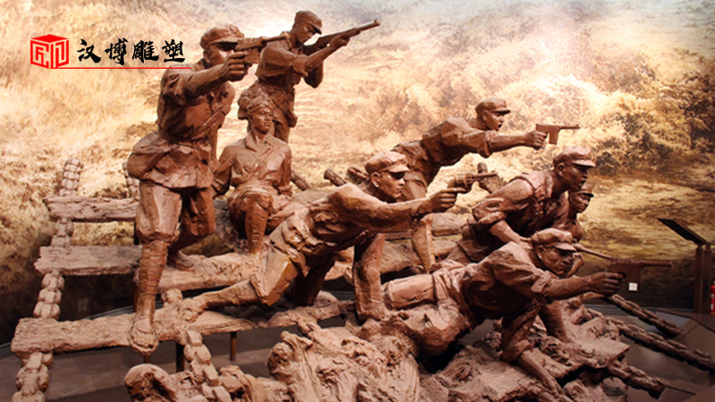 軍人雕像制作_紅色文化雕塑_人物銅雕加工_大型景觀雕塑_軍人主題雕像