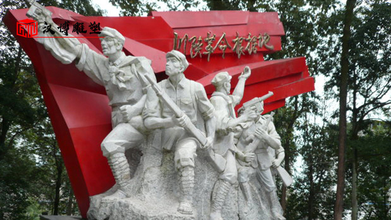 軍人雕像制作_紅色文化雕塑_人物銅雕加工_大型景觀雕塑_軍人主題雕像