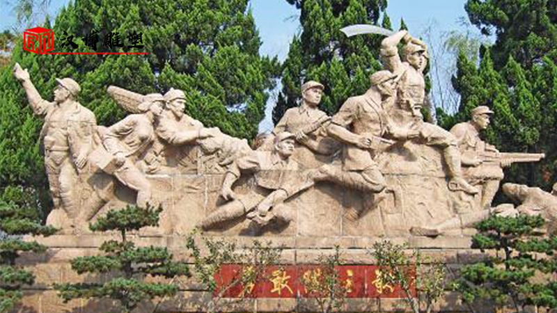 軍人雕像制作_紅色文化雕塑_人物銅雕加工_大型景觀雕塑_軍人主題雕像