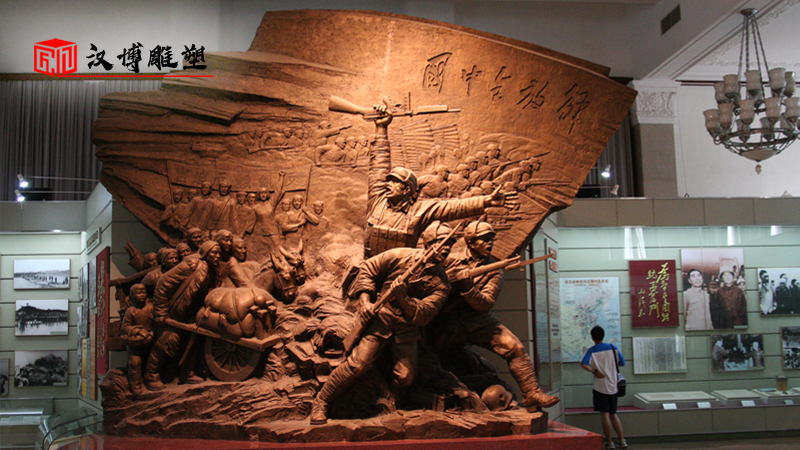 “軍魂永鑄：軍人主題雕塑作品展纜”展現中國軍人強軍壯志