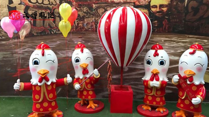 景觀雕塑定制_戶外園林雕像_彩繪雕塑_大型雕像定制_玻璃鋼雕塑