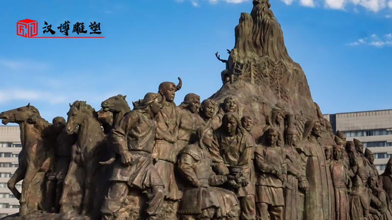 廣場景觀雕塑_戶外大型雕像_玻璃鋼主題雕塑_園林景觀雕塑_大型雕塑制作