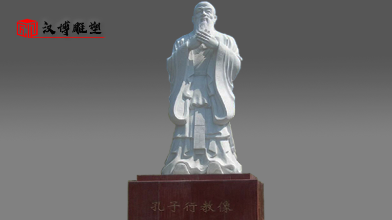 漢白玉主題雕塑_戶外大型石雕_工藝品雕像定制_人物塑像加工_景觀石雕制作