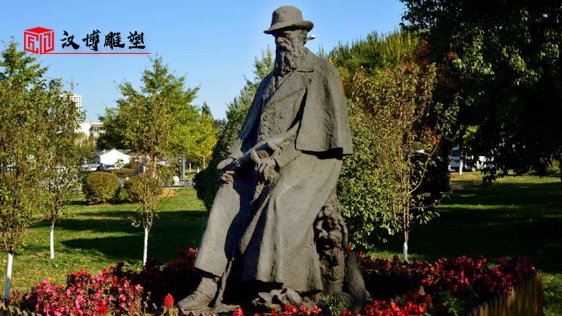 校園人物雕塑_名人雕像制作_校園文化銅雕_人物石雕定制_主題公園雕像
