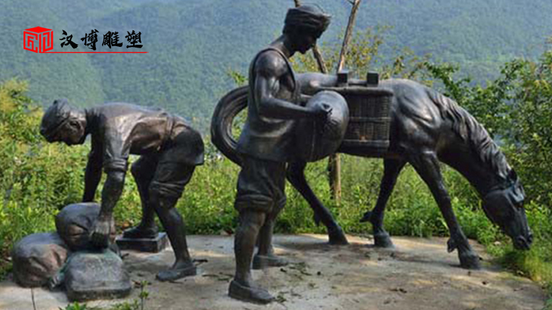  蹄聲漸遠，茶香猶濃；茶馬古道主題文化雕塑展示